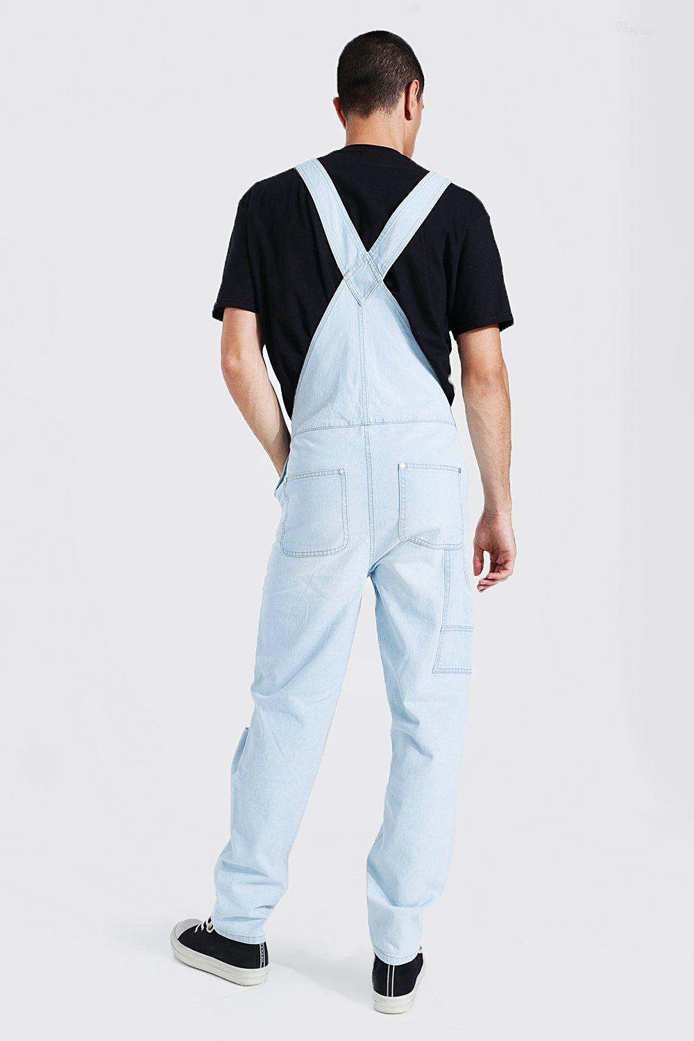 Relaxed Fit Knee Slash Long Overall | boohoo USA